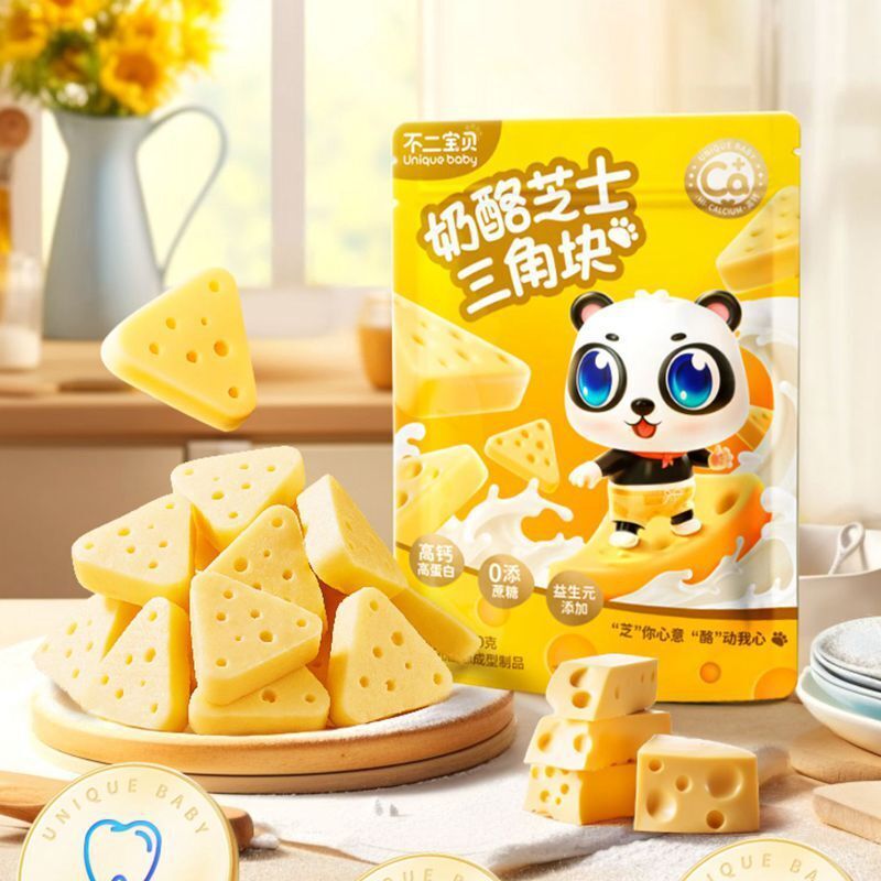 80g*5 Bags High Calcium Cheese Cubes No Sugar Added Kids Snack Probiotics