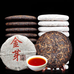 Banzhang Golden Bud Small Cake 100g Yunnan Pu'er Tea Cake Ripe Tea Cake