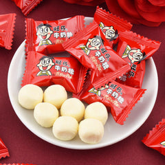 HelloYoung Fresh Milk Balls Chinese Snacks Milk Tastes Crispy Stuffed Soft Candy 500-1000g