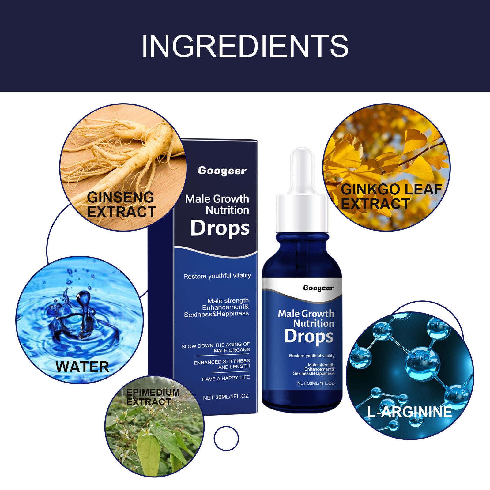 1/3Pcs Male Growth Nutrition Drops Natural Male Strengthening Drops