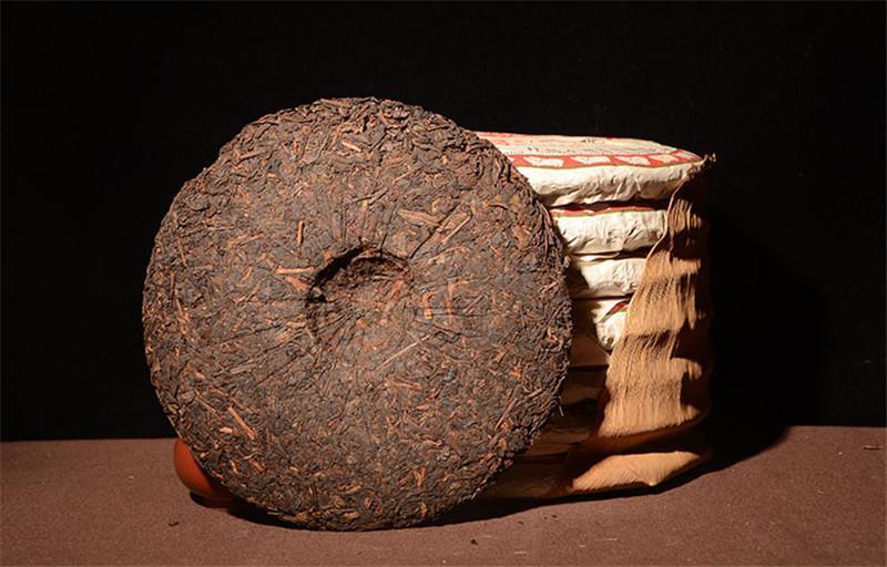 HelloYoung357g Old Class Pu-erh Cooked Tea Cake Yunnan Tea Original Flavor Black Puer Tea