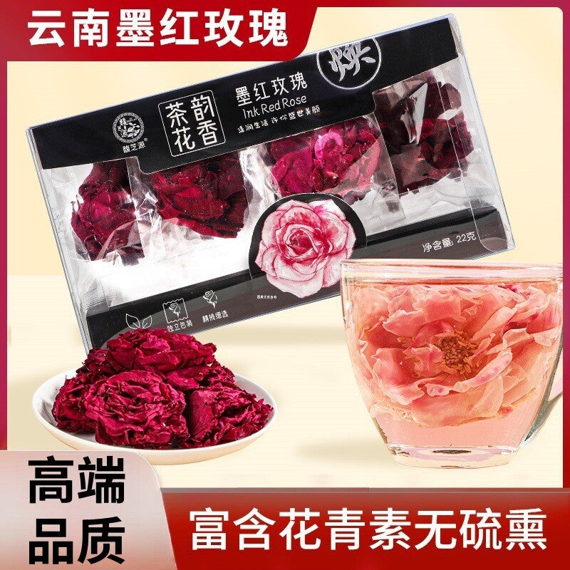 Yunnan Dark Rose Flower Herbal Tea Natural Drink Rich Anthocyanins No Sulfur