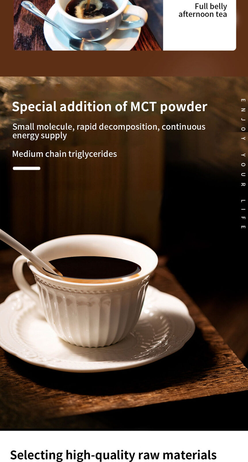 Full feeling ketogenic coffee meal replacement