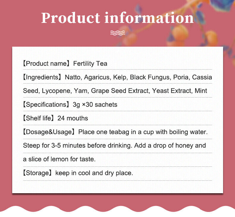 Female Fertility Fibroid Tea Herbal Teabag Factory Womb Detox Tea