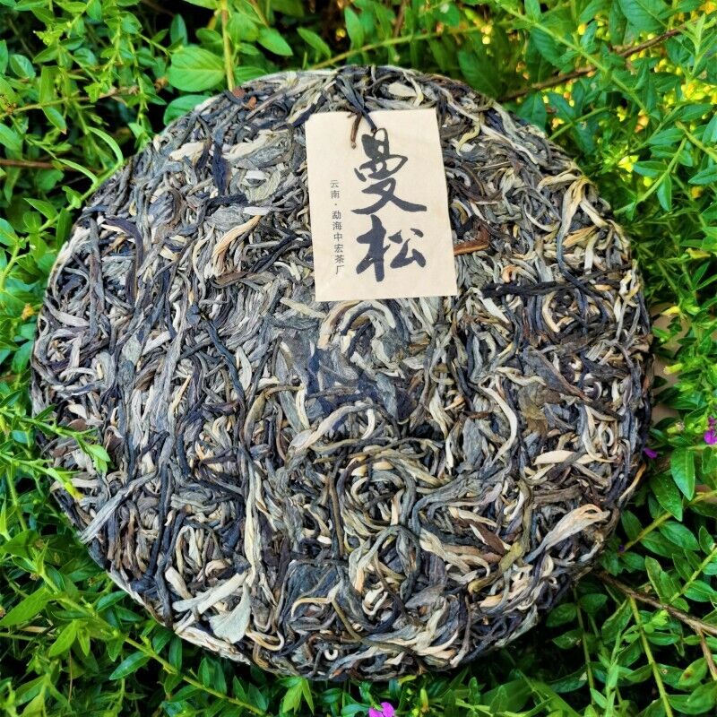 357g/12.59oz India Mansong Pu'er Tea Cake Organic Green Tea Healthy Drink