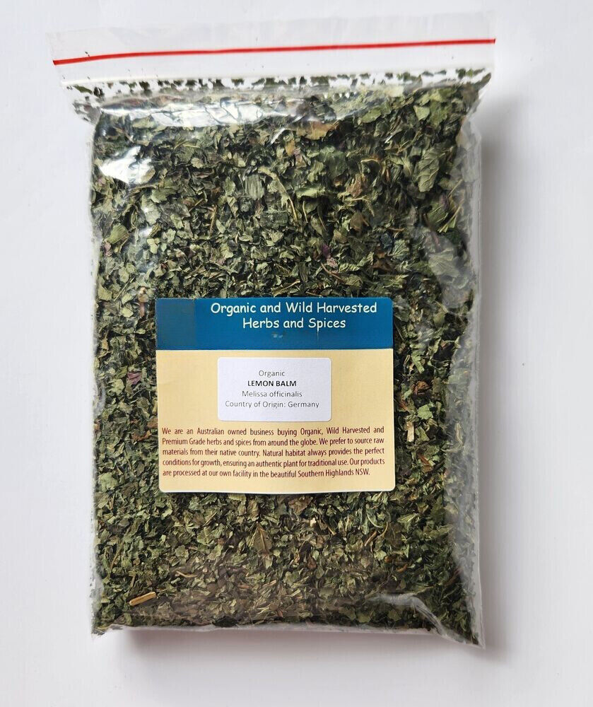 LEMON BALM ORGANIC HERBAL TEA 40g Melissa officinalis dried herb