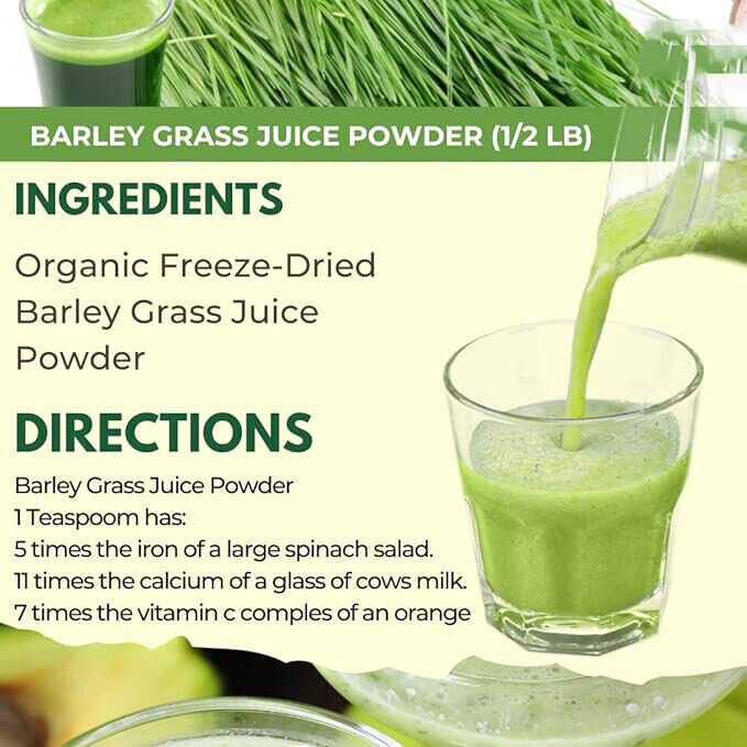 Organic Barley Grass Powder High Quality EU Barley Grass Powder High Chlorophyll