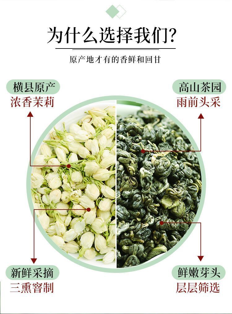 Jasmine Tea Hengxian Jasmine Tea Extra Strong Fragrance Jasmine Green Tea 400g