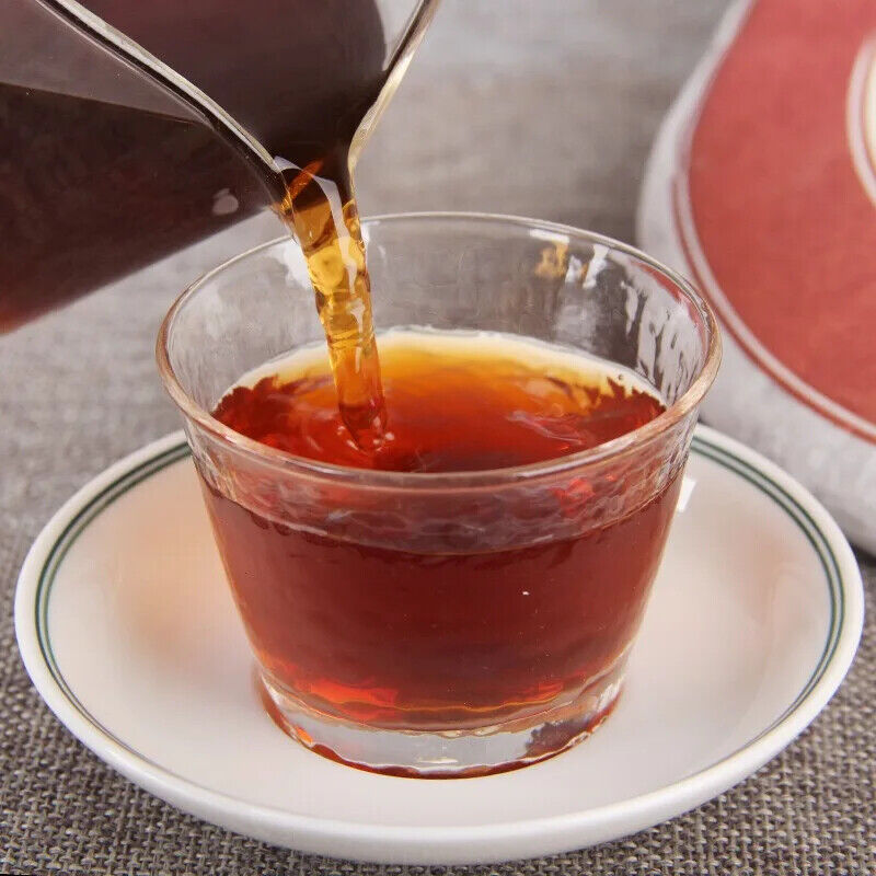 Yunnan Jinmai Pu Erh Tea Cake Aged Ripe Fermented Puer Tea Qi Zi Bing Cha 357g