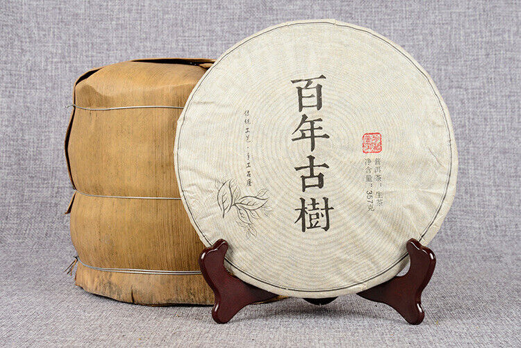 Puerh Tea Centennial Ancient Tree 357g Raw Cake Golden Leaf Puerh