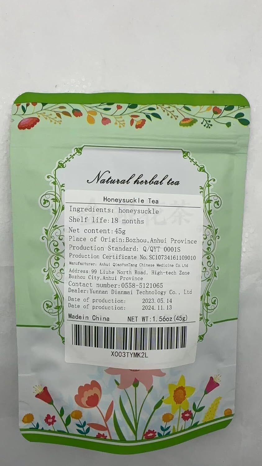45g Honeysuckle Tea Wild Lonicera Japonica Loose Buds Flower Herbal Tea100%