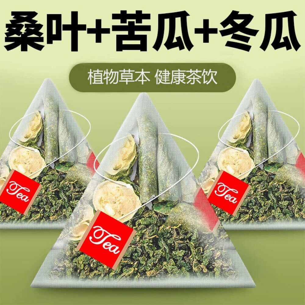 Mulberry Leaf Bitter Melon Herbal Tea Pyramid Bags Natural