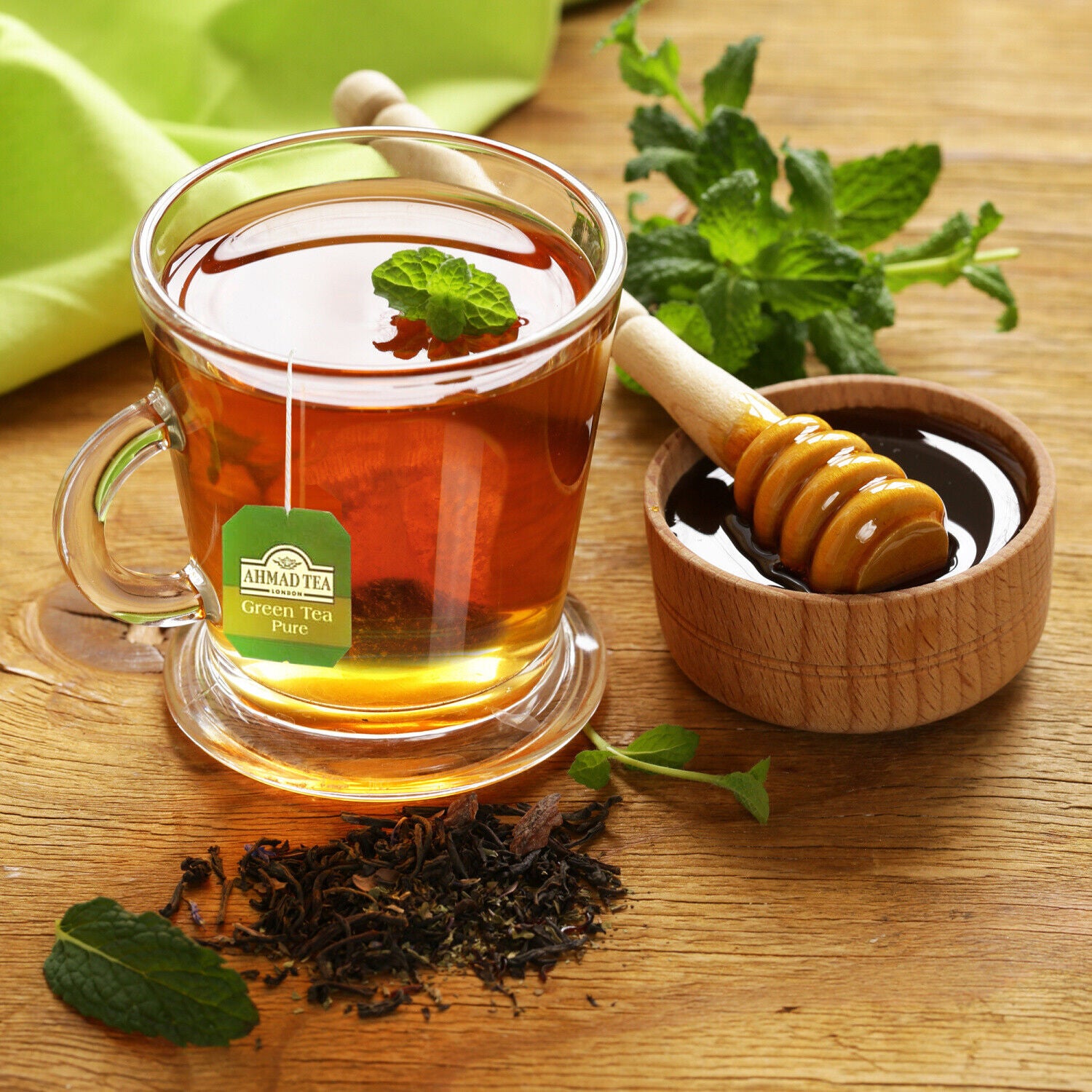 Peppermint Green Tea Refreshing Tea for Work Drowsy Awake Tea Bags 20 Bags
