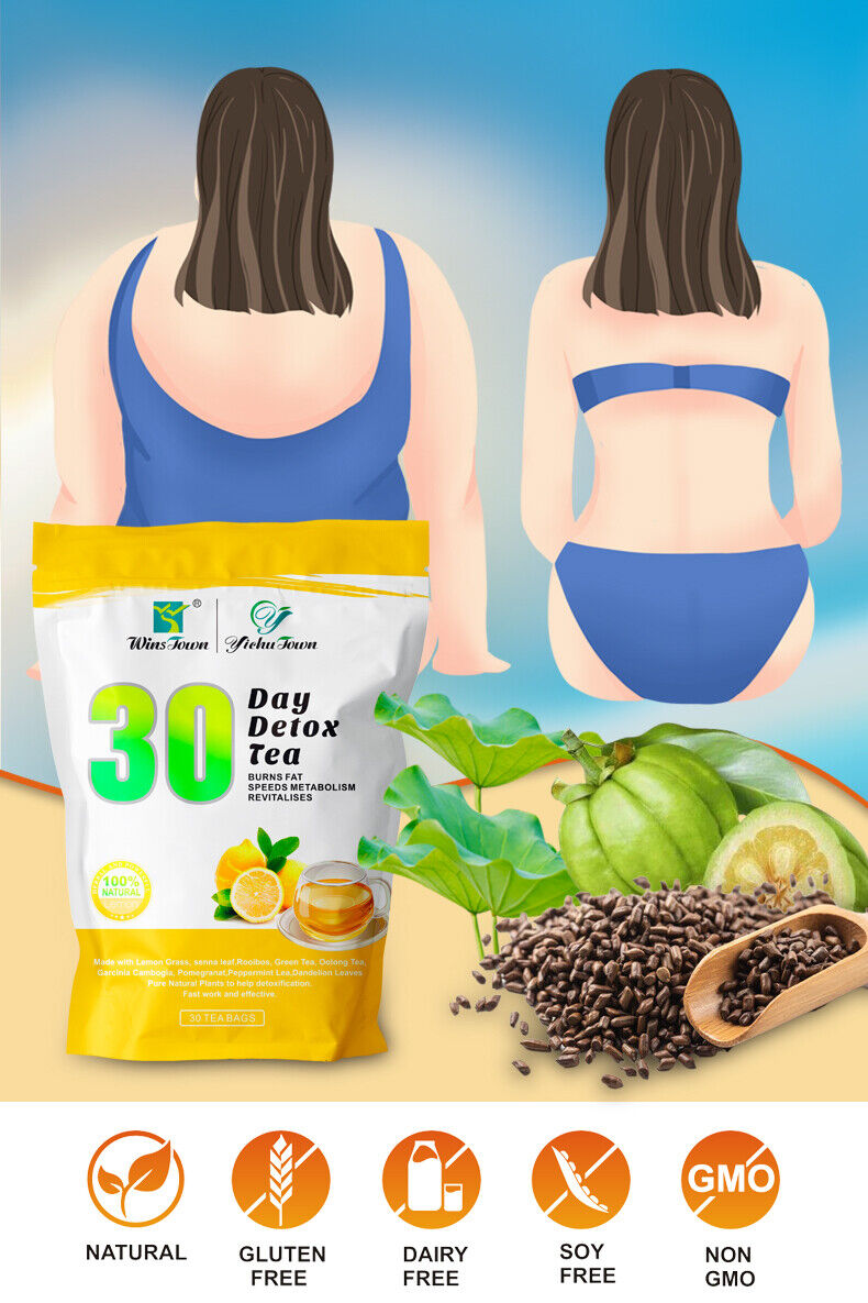 30 Days Detox Flat Tummy Tea Tradition Herbal Diet Weight Loss Tea Senna Unisex