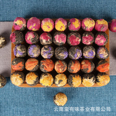 500gYunnan Puerh Tea,Handmade Raw Tea Dragon Balls Flower Tea Balls Dragon Balls