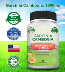 New Garcinia Cambogia Capsules for Weight Loss 60 Capsules