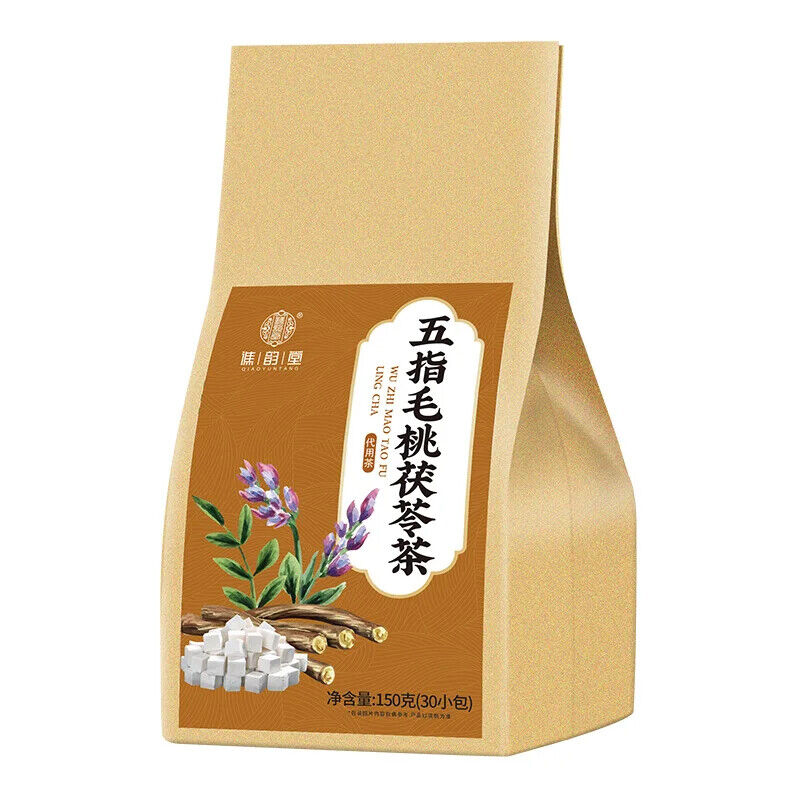 Five Finger Peach Poria Cocos Xiancao Tea Healthy Herb Tea Bag 150g/5.29oz