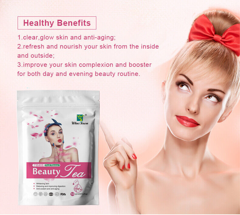 Skinny Tea Skin Beauty Glow Herbal Glowing Skin Complexion 7 Days Beauty Tea