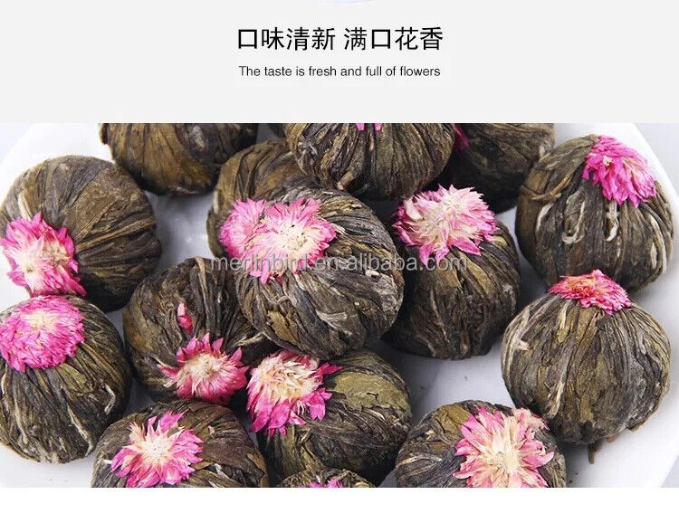 NEW Hand-made Beautiful Blooming Flower Tea Ball Dried Flowers Tea 20pcs