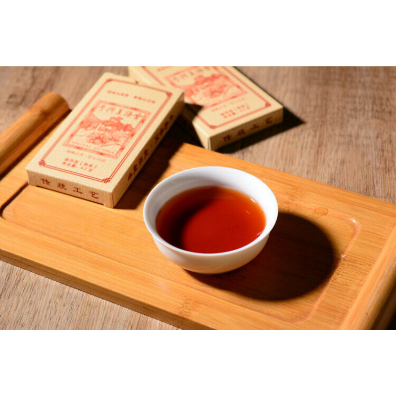 Puerh Ripened Brick Tea Cloud Sea Revival No. Strip Brick 42g*10pcs