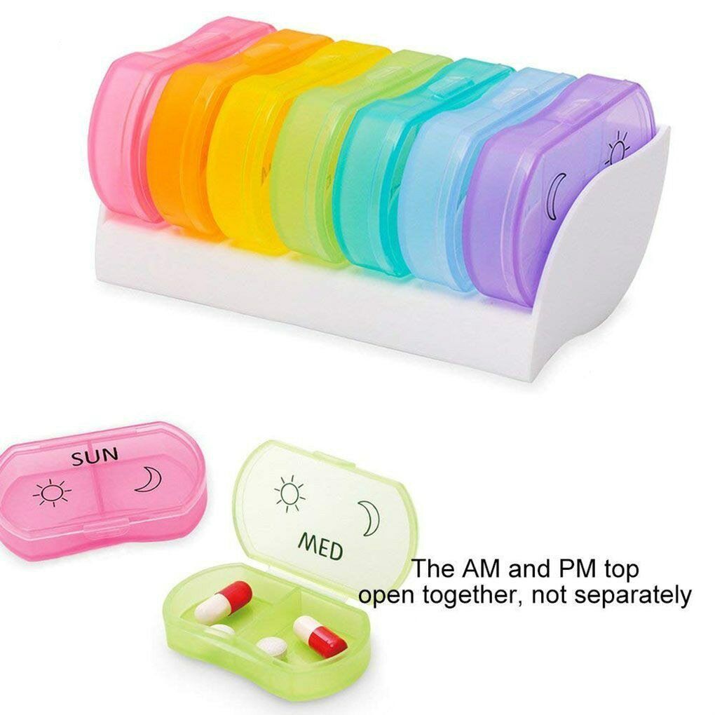 7 Days Top Pill Holder Storage Organizer Plastic Holder Handy Travel Pill Case