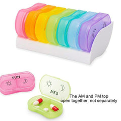 7 Days Top Pill Holder Storage Organizer Plastic Holder Handy Travel Pill Case