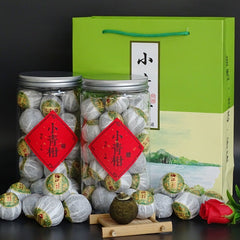 Xinhui Raw Sun-dried Xiaoqingkang Palace Puerh Ripe Tea Tinned Lemon Red Tea500g