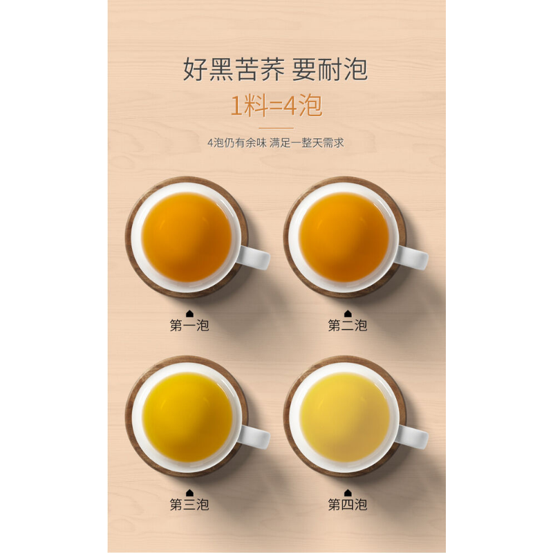 HelloYoung Premium Roasted Black Tartary Buckwheat Tea Grain Tea Herbal Tea 500g Can
