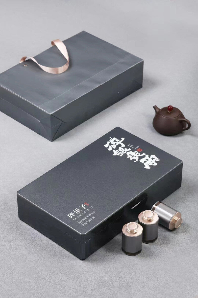 Yunnan Ancient Tree Puerh Ripe Tea Aged Tea 18 Cans Gift Box 500g