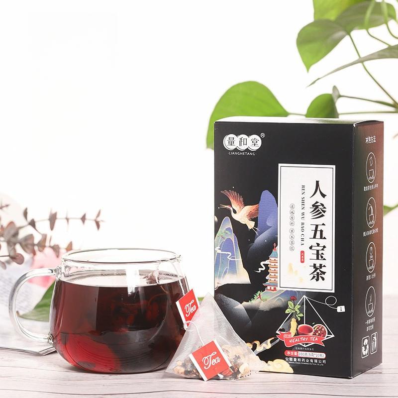 Natural Guanghetang Men's Ginseng Wubao Ten Treasures Triangle Bag Scented Tea