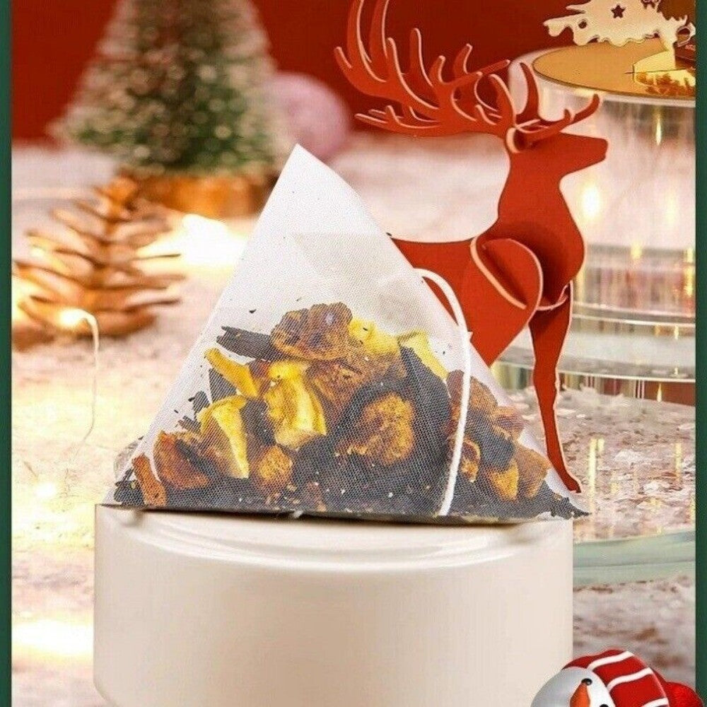 Apple Cinnamon Black Tea Bags Winter Spiced Drink Infusion Women's Wellness