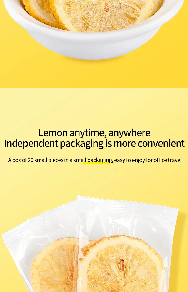 Freeze Dried Lemon Slices Healthy Herb Tea Bag 100g/3.52oz
