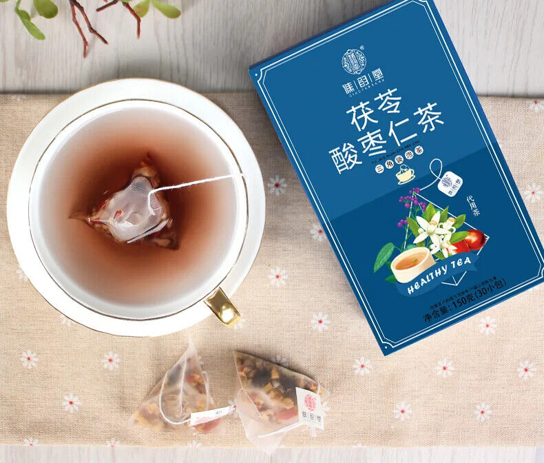 Poria Cocos Sour Jujube Kernel Tea Healthy Herb Tea Bag 150g/30 Bags