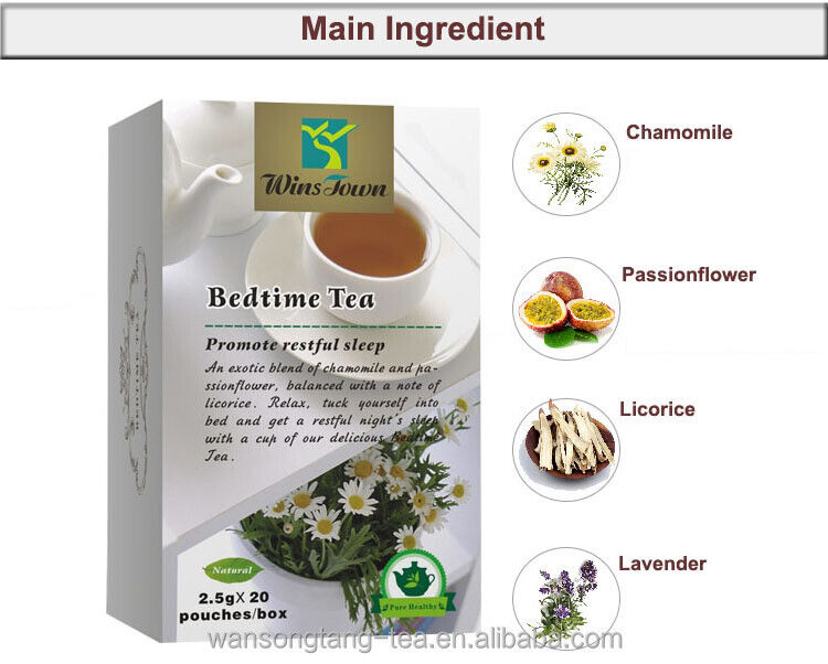 Bedtime Tea Healthy Herbs Organic Natural Herbal Sleep Well Bedtime Tea 2.5g*20
