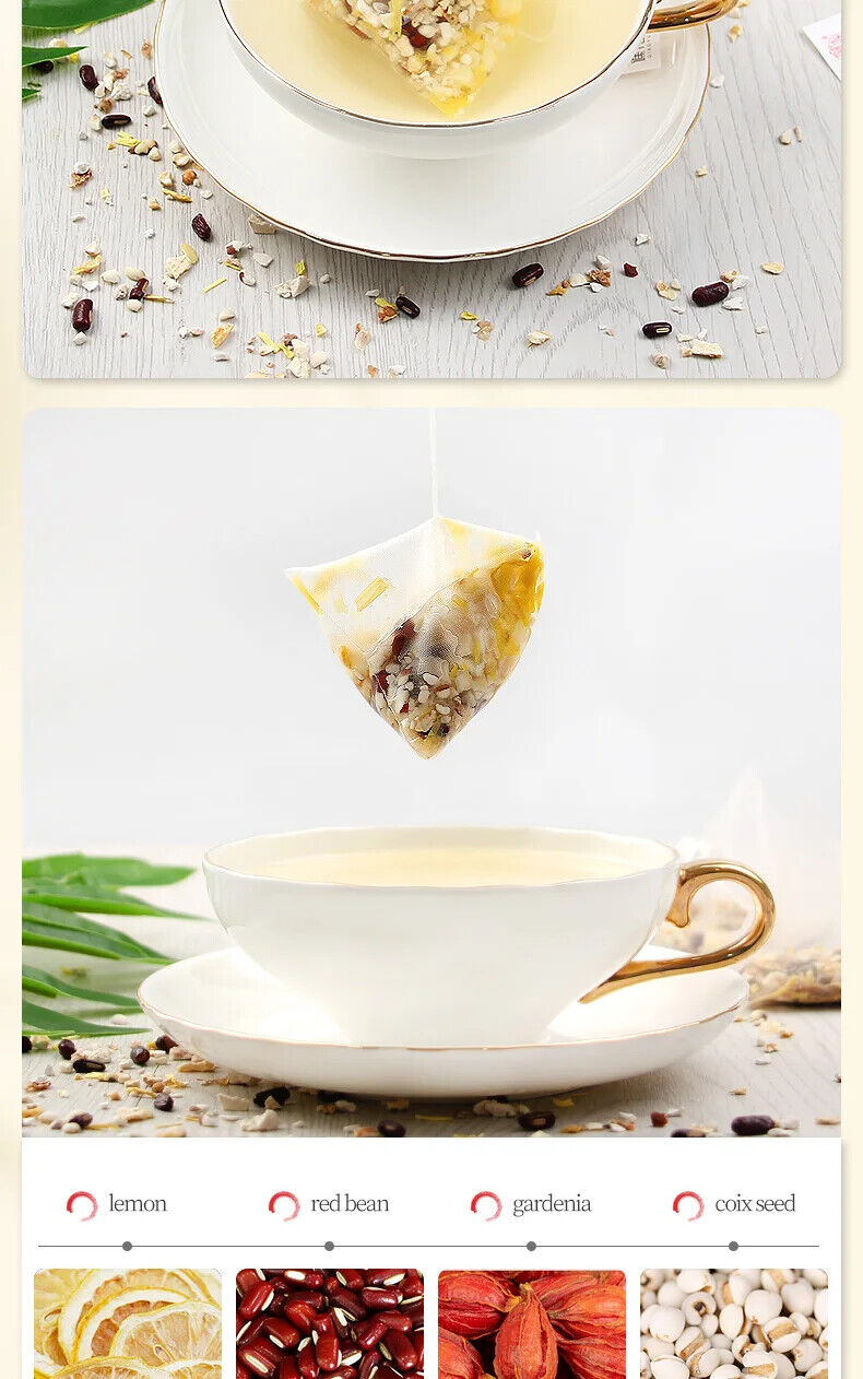 Lemon Red Bean Job's Tears Drink Healthy Herb Tea Bag 180g/30 Bags