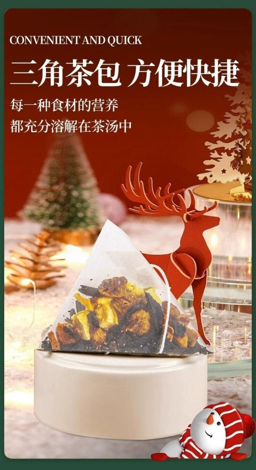Apple Cinnamon Black Tea Bags Winter Spiced Hot Drink Fruit Infused Wine Tea