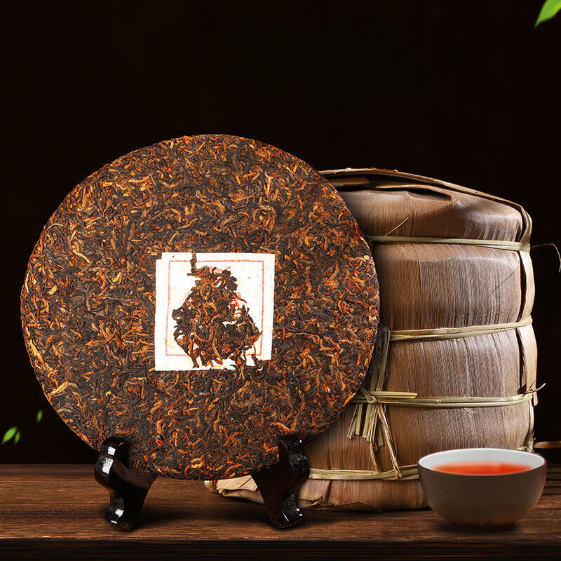 Cooked Pu-erh Tea 357g Yunnan Old Ripe Pu Erh Qizi Cake Aged Puer Tea Tree 普洱熟茶