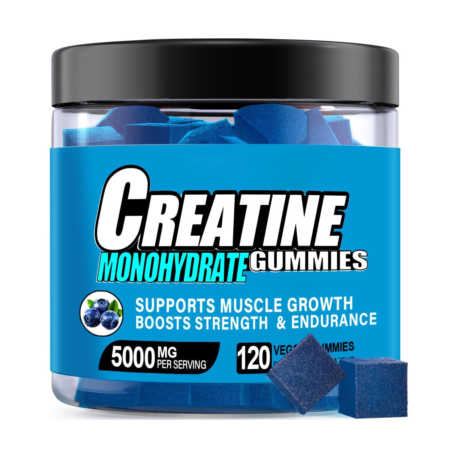 120 Count Kreatin-Monohydrat-Gummis 5000MG Energie und Muskelleistung steigern