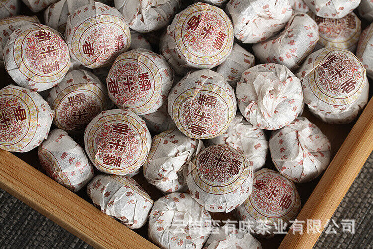 HelloYoung Yunnan Pu'er Tea 500g Glutinous Rice Fragrance Ripe Tuo(White Cotton) Pu'er