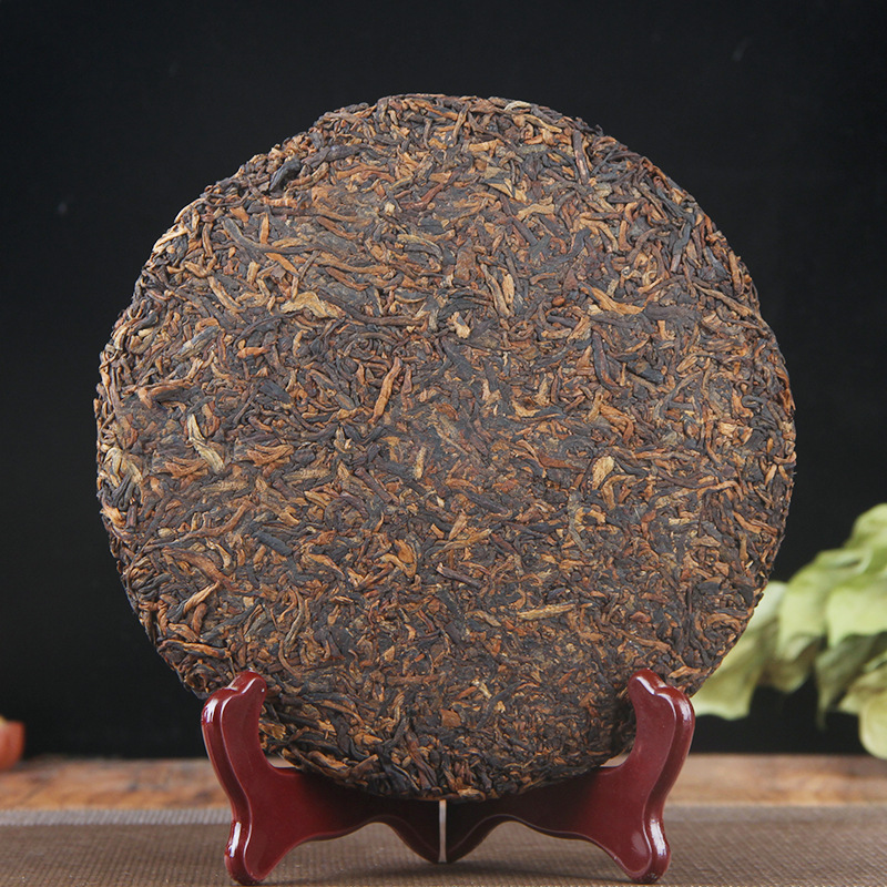 357g Xishuangbanna Spring Tea Yunnan Ripe Puerh Tea  Royal Tribute Gold Cake