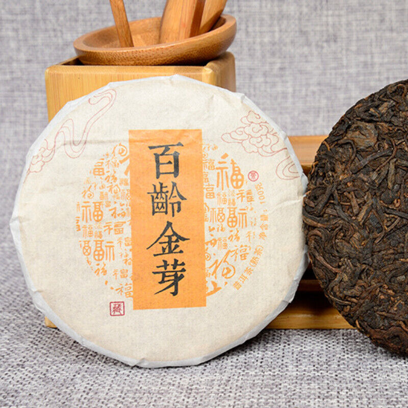 100g Bailing Golden Bud Cooked Tea Cake Yunnan Pu-Erh Tea Cooked Tea Cake