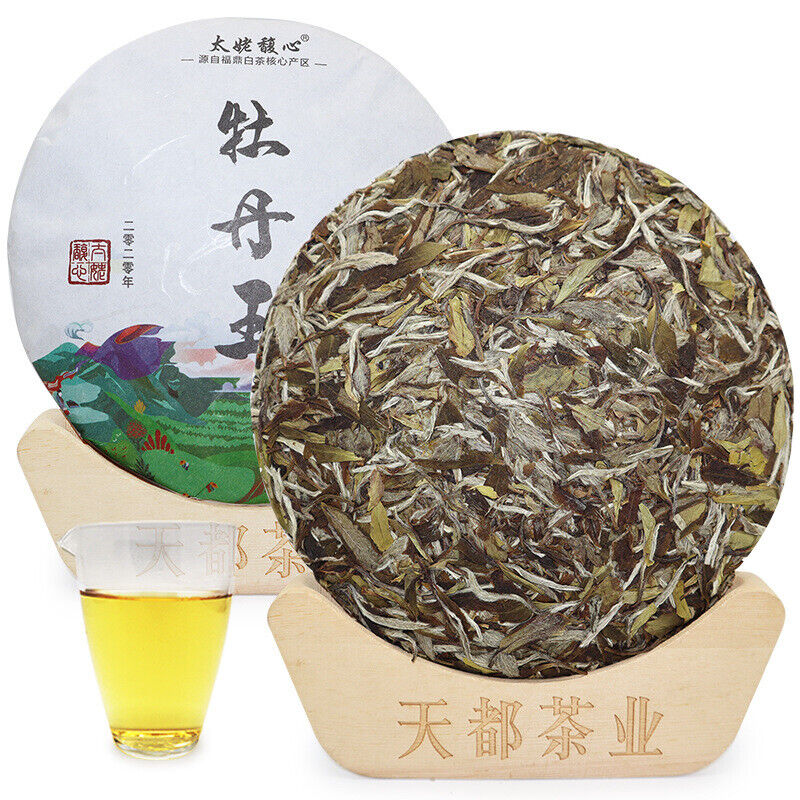 HelloYoung 300g Fuding white tea white peony tea cake Panxi Ming Qian spring tea