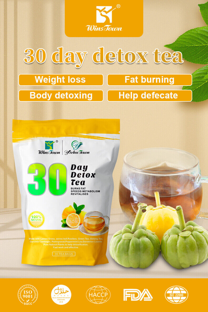 Lemon Flavor 30Days Detox Slimming Tea Loss Weight Boost Metabolism 3g*30bags