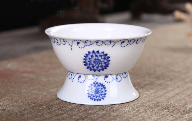 10 Pcs Blue and White Bone Tea Service Ceramic Tea Cup Pot China Kung Fu Tea Set