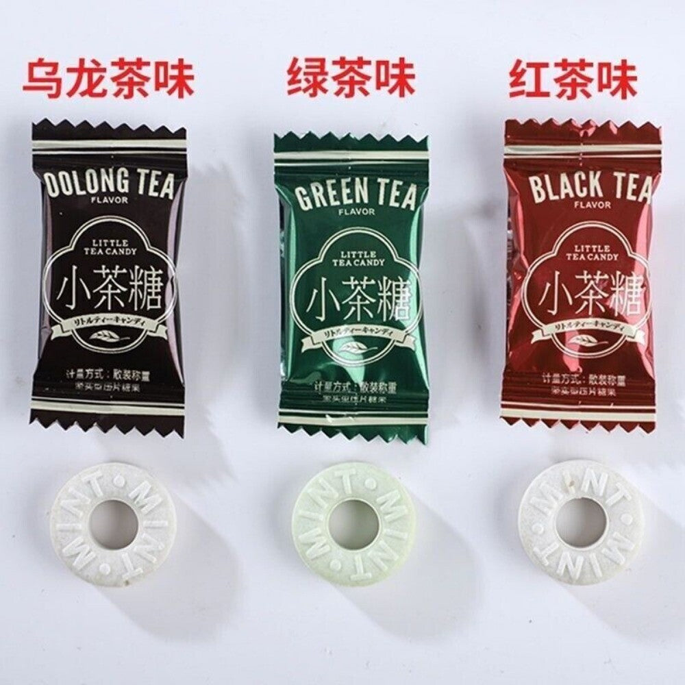 Tea Flavored Candy Circles Black Green Oolong Delicious Snack