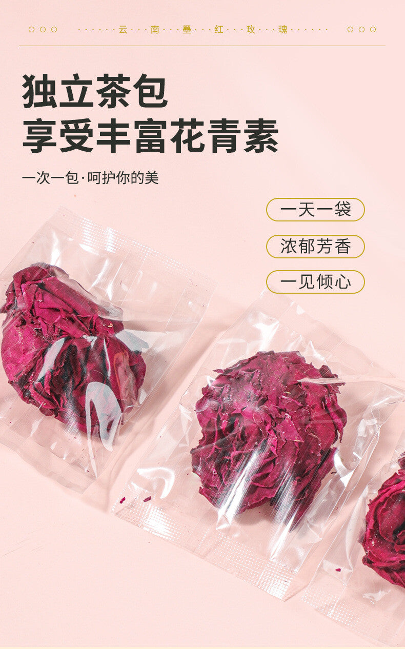 Yunnan Dark Rose Flower Herbal Tea Natural Drink Rich Anthocyanins No Sulfur