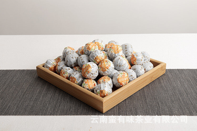 500g Yunnan Puerh Tea 2022 Xinhui Xiaoqingkang Cooked Tea Chenpi Puerh Tea