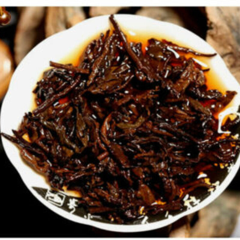 357g Aged Rhythm Pu-erh Tea Cake Aged Ripe Puer Tea Menghai Heaven Earth Bulang