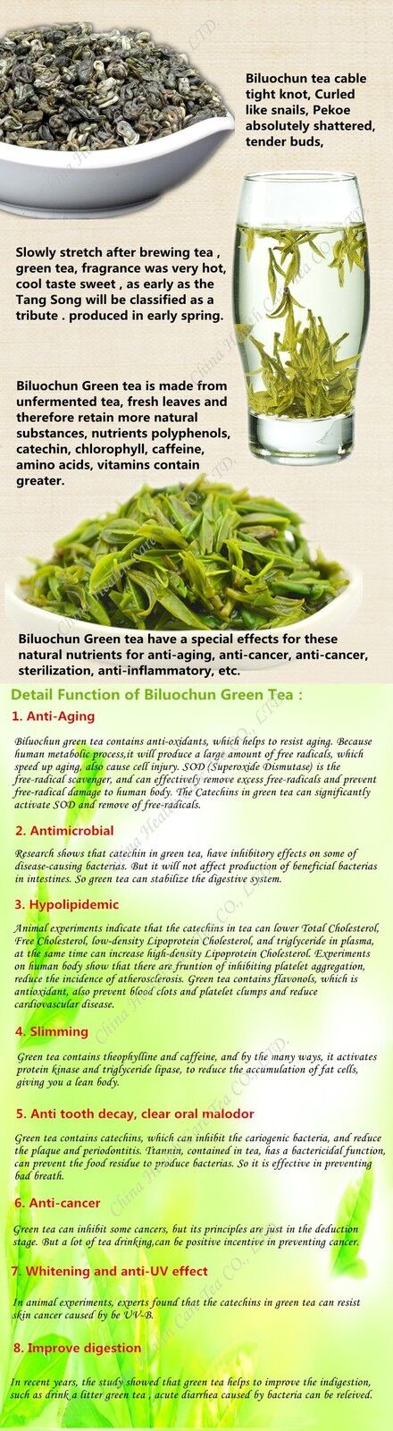 Biluochun Tea 250g Natural Original Green Tea High Quality Organic Bi luo chun