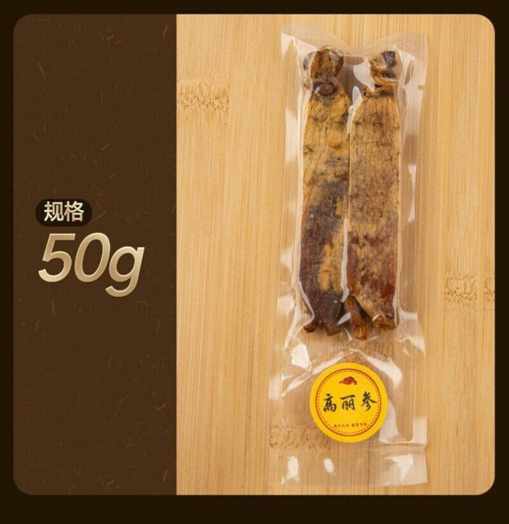 Premium Korean Red Ginseng Whole Root 100g Authentic Natural